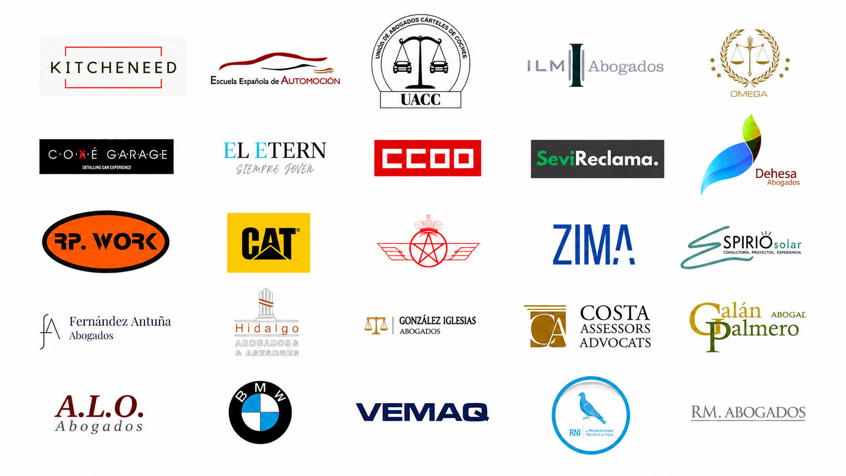 Logotipos de más de 130 empresas que confían en Elevara